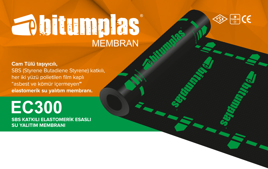 EC300 SBS KATKILI ELASTOMERİK ESASLI SU YALITIM MEMBRANI