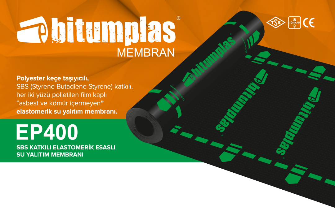 EP400 SBS KATKILI ELASTOMERİK ESASLI SU YALITIM MEMBRANI