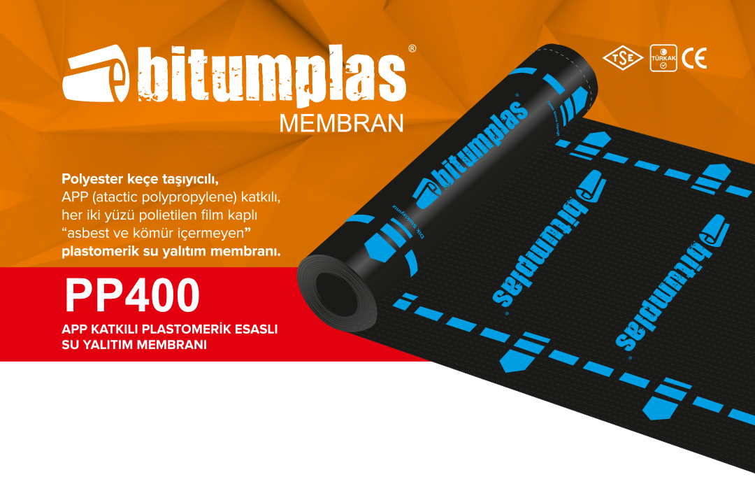 PP400 APP KATKILI PLASTOMERİK ESASLI SU YALITIM MEMBRANI